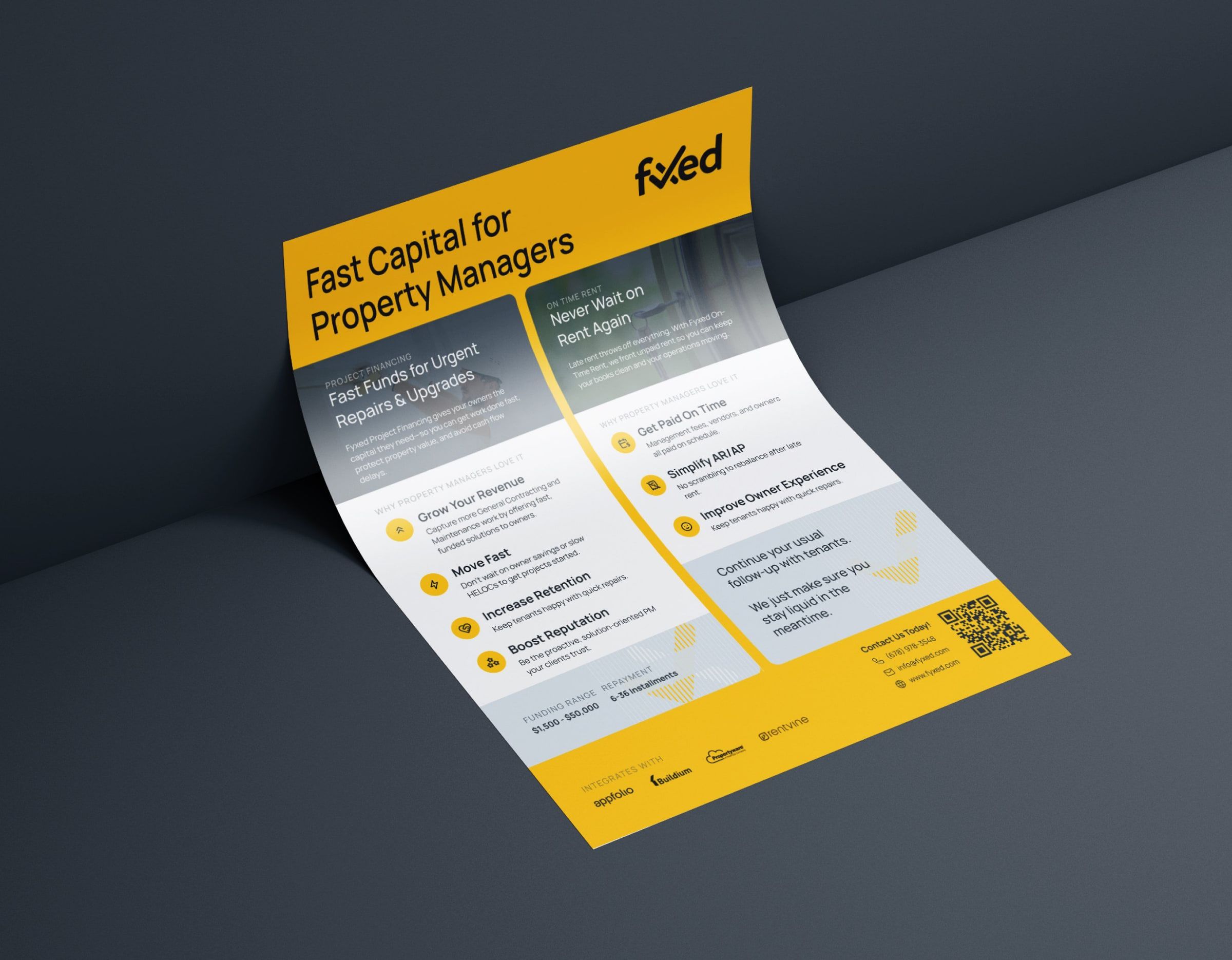 Fyxed flyer: “Fast Capital for Property Managers”
