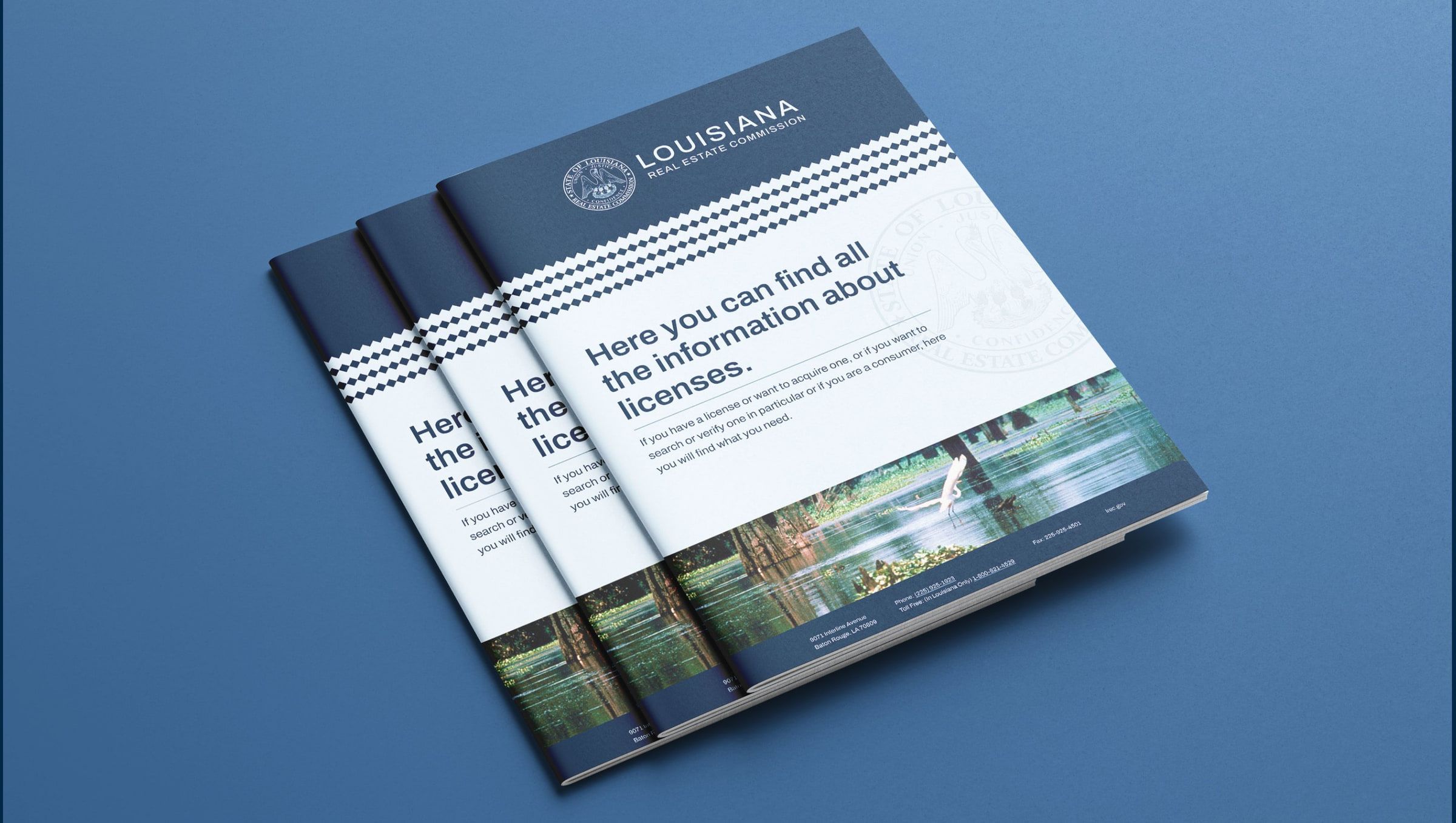 Brochures: “Here you can find all the information about licenses.”